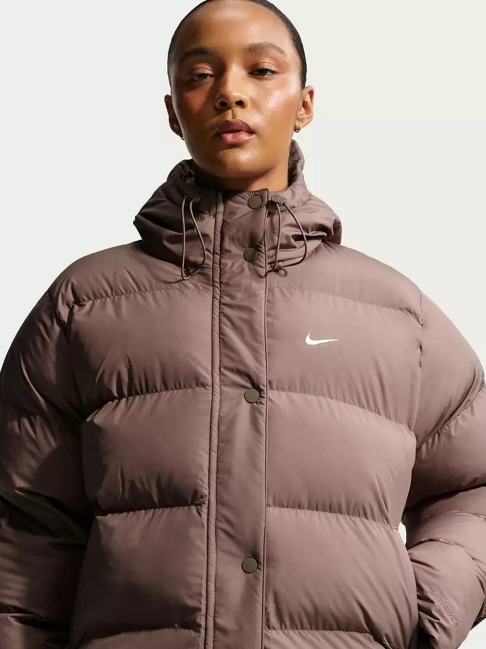 NWT Nike Sportswear Therma-FIT Puffer Jacket Mink Brown Women’s L $200